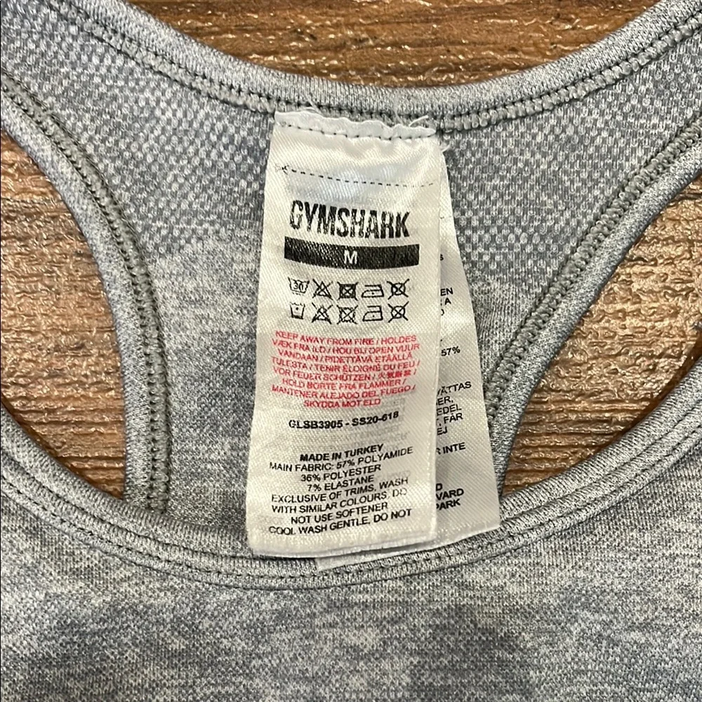 EUC Gymshark Light Gray Sports Bra + Shorts Set - Picture 2 of 5